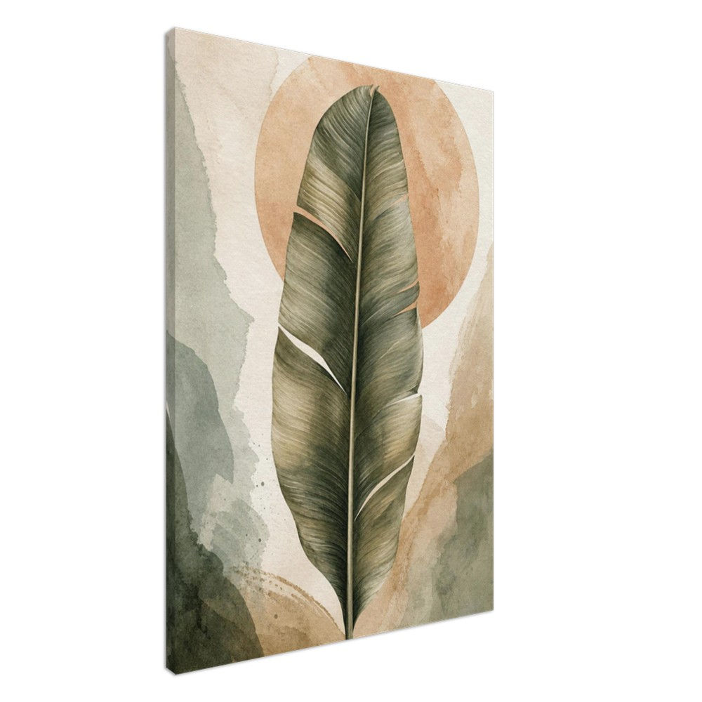 Sunset Palm Boho Canvas Print