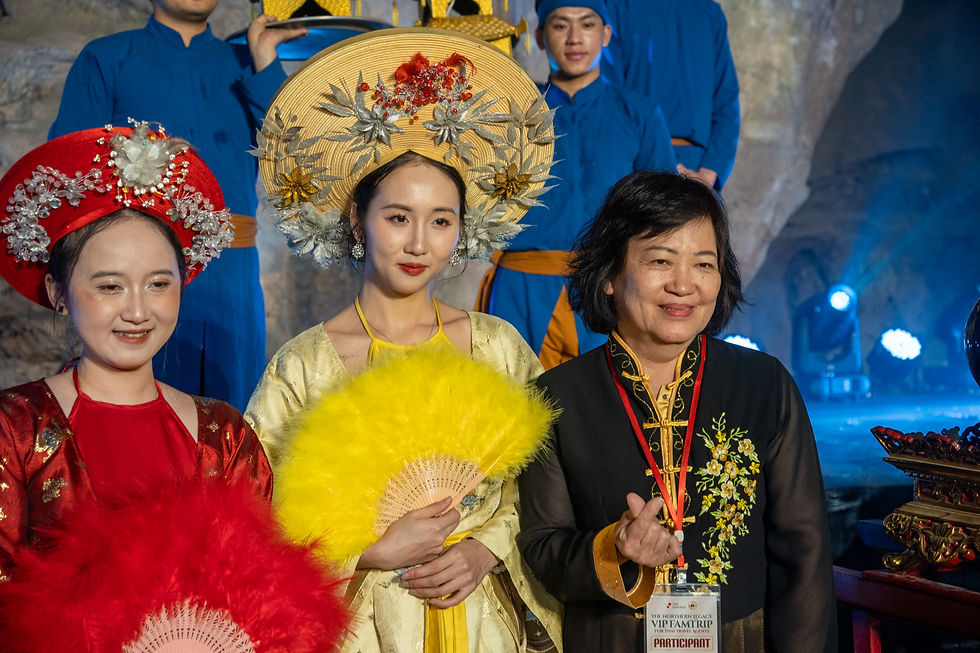 Thai travel partners attend gala dinner inside cave venue during Visit Indochina Northern Vietnam FAMTRIP.
