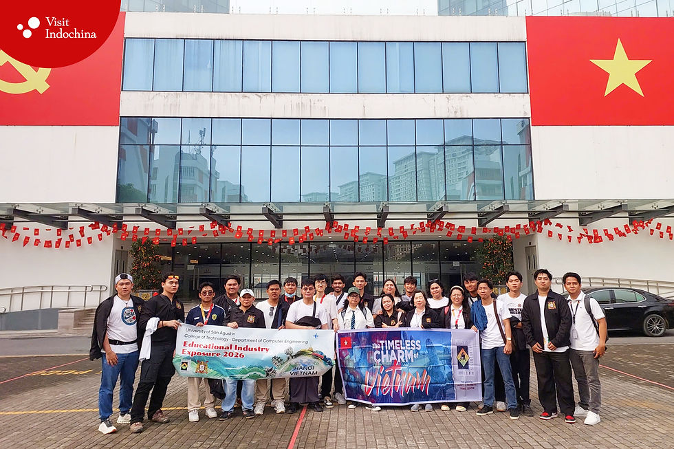 The Philippine student group visits and engages in a cultural exchange at Phenikaa University in Hanoi