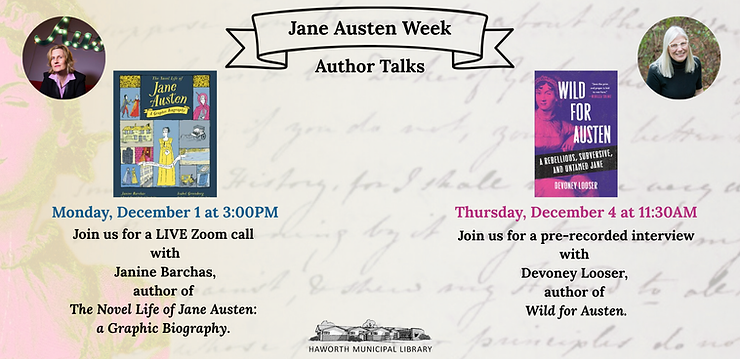 Jane Austen Week talks with authors.