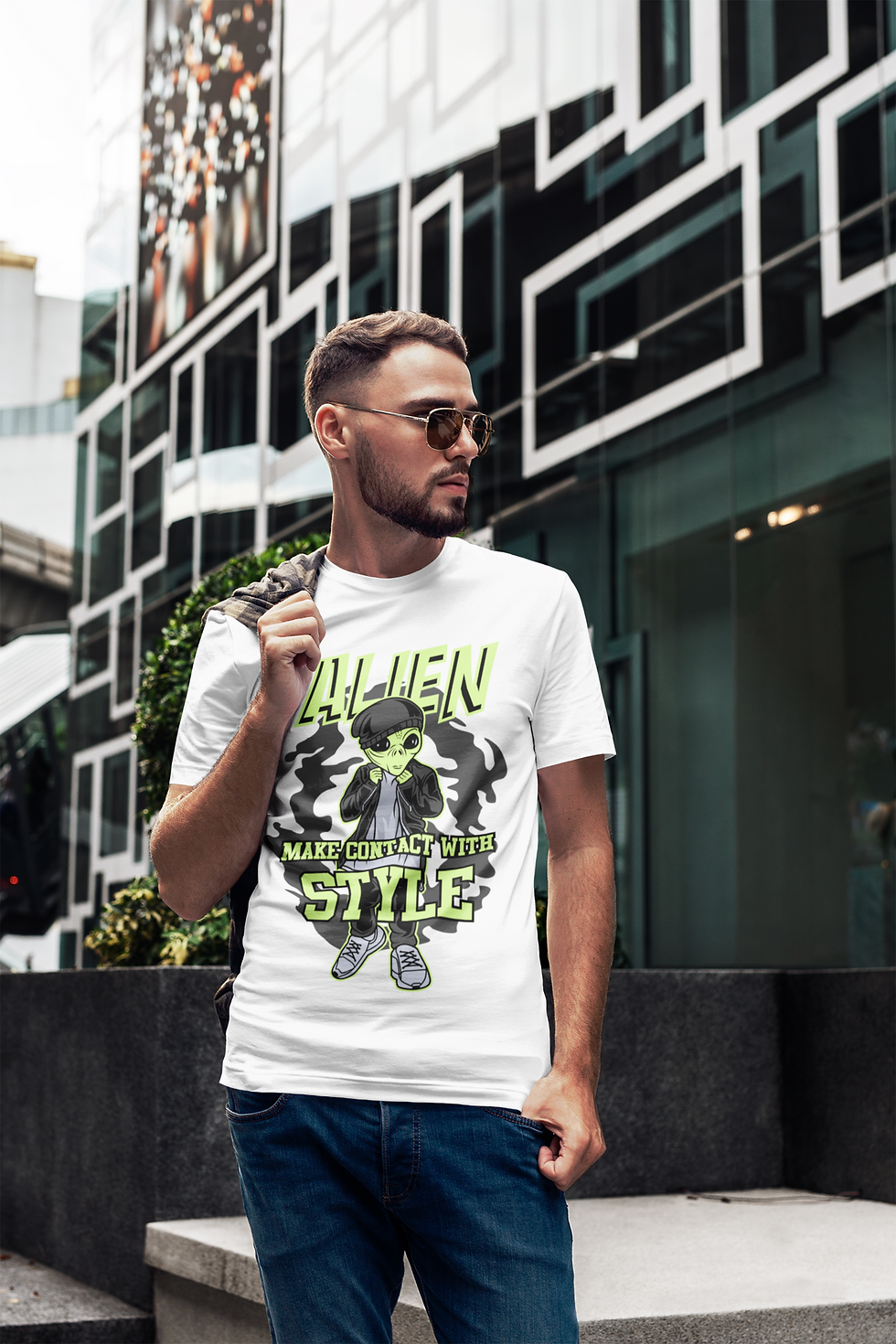 Thumbnail: Alien Stylish Print T-shirt
