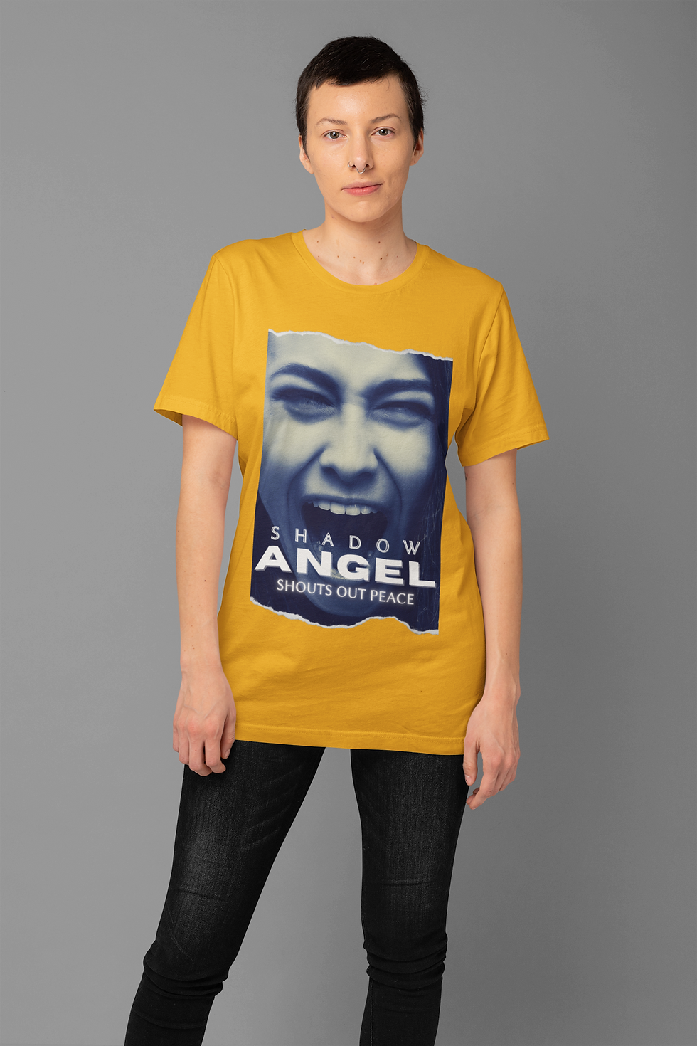 Thumbnail: Shadow ANGEL Peace Shout Short Sleeve Tee