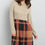 Thumbnail: Two Toned Long Sleeves Plaid Contrast Dress