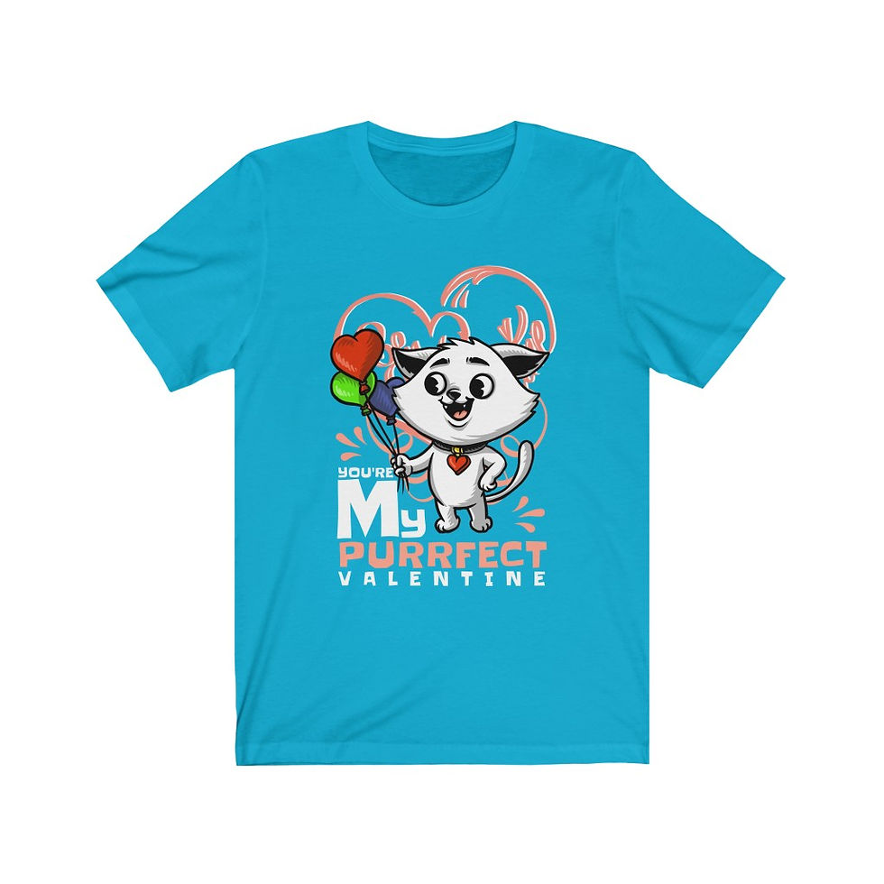 Thumbnail: You're My Purrfect Valentine Cat -  T-Shirt