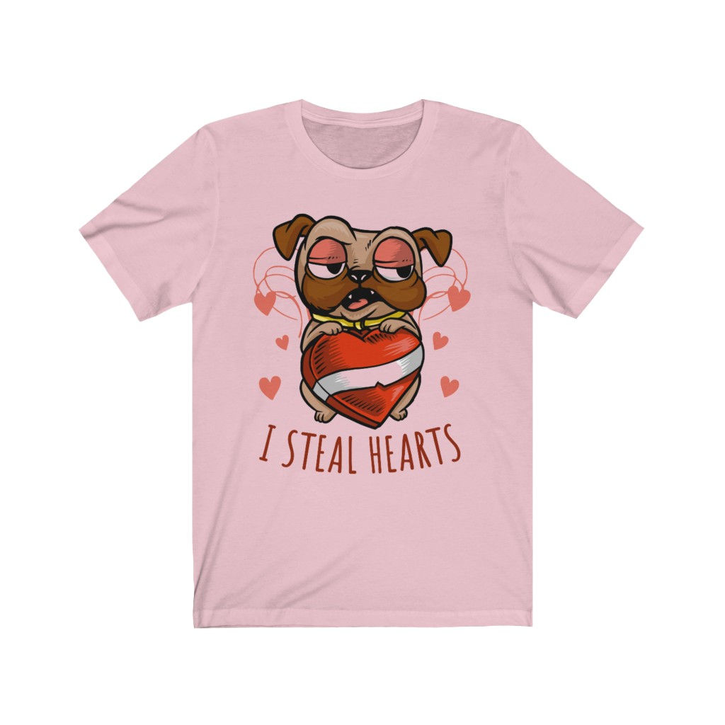 I steal Hearts Valentine Poppy Love - Short Sleeve T-shirt