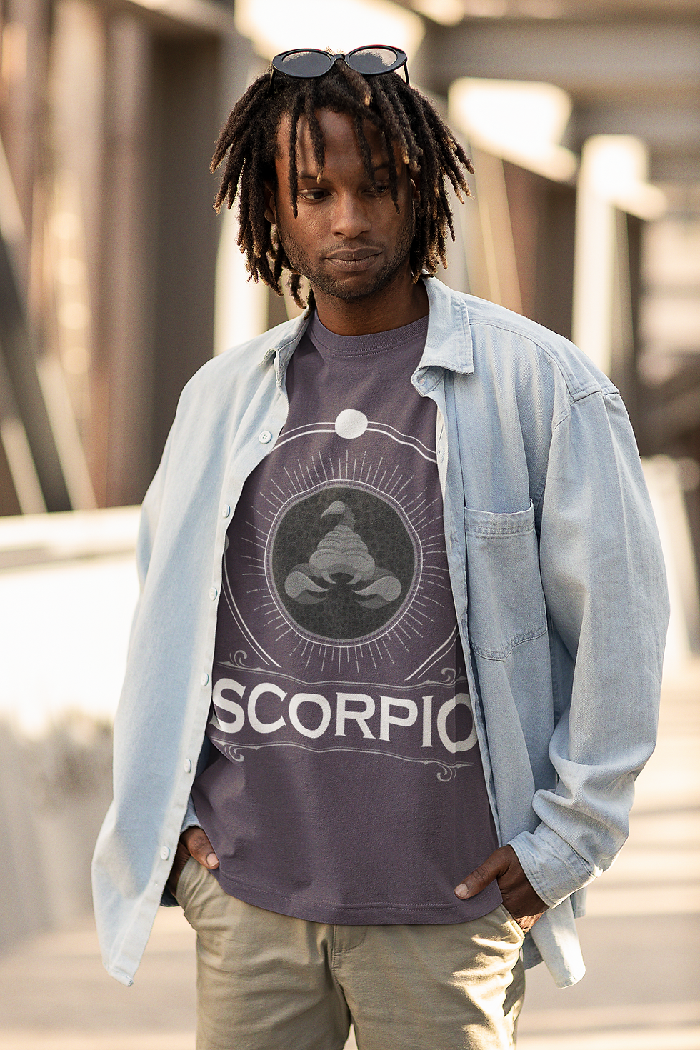 Thumbnail: Scorpio Crew Neck Unisex T-Shirt {October 23 - November 21} The Scorpion