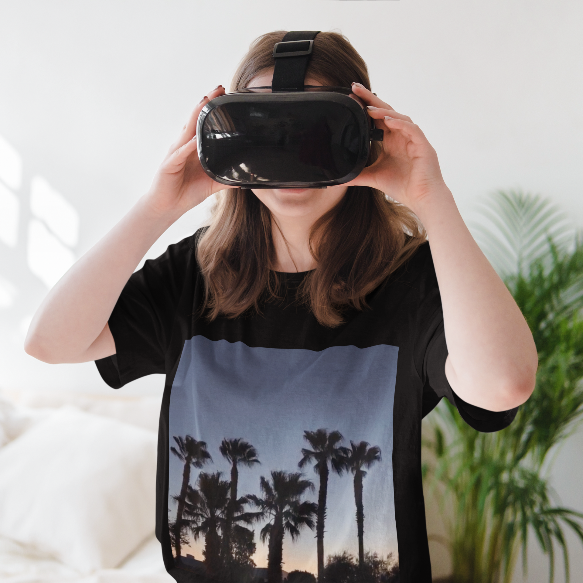 Palm trees sunset Short-Sleeve Unisex T-Shirt