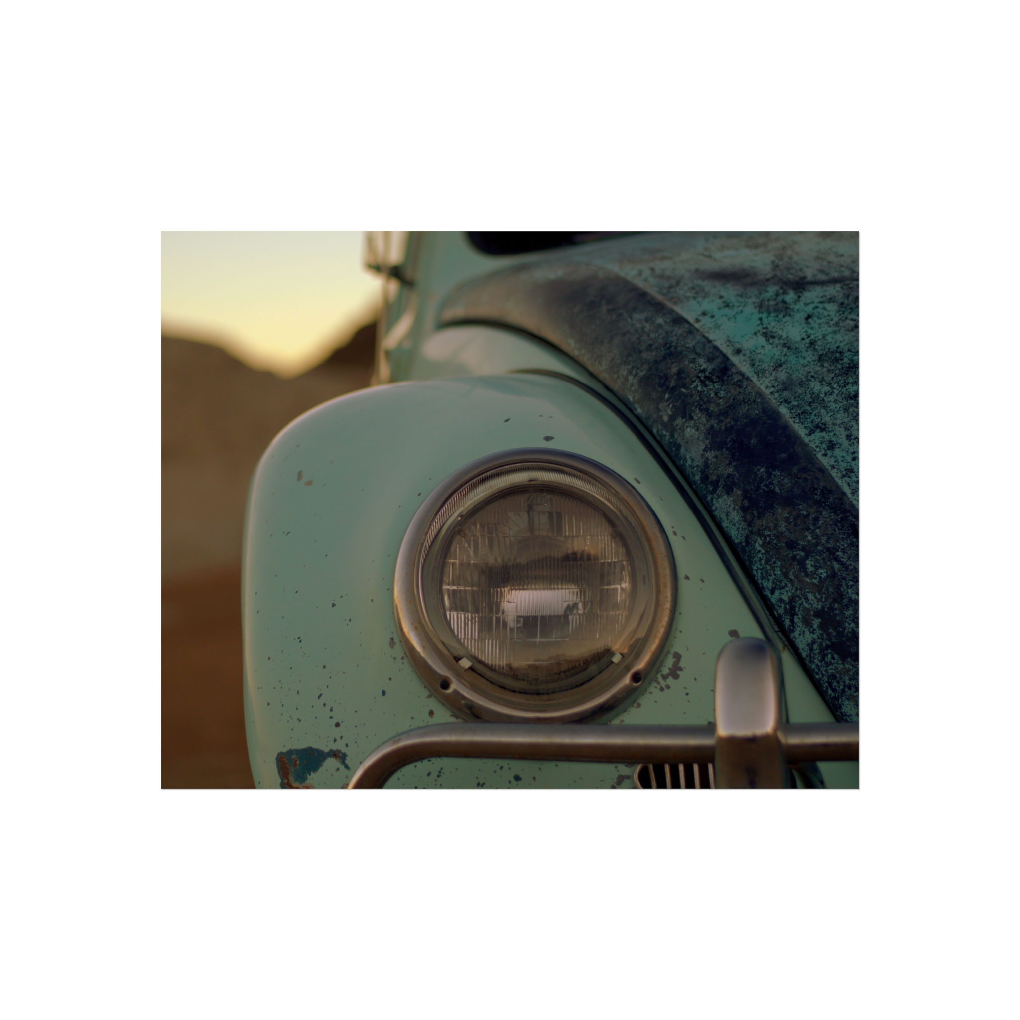 Vintage VW Beetle Fine Art Poster | Classic Car