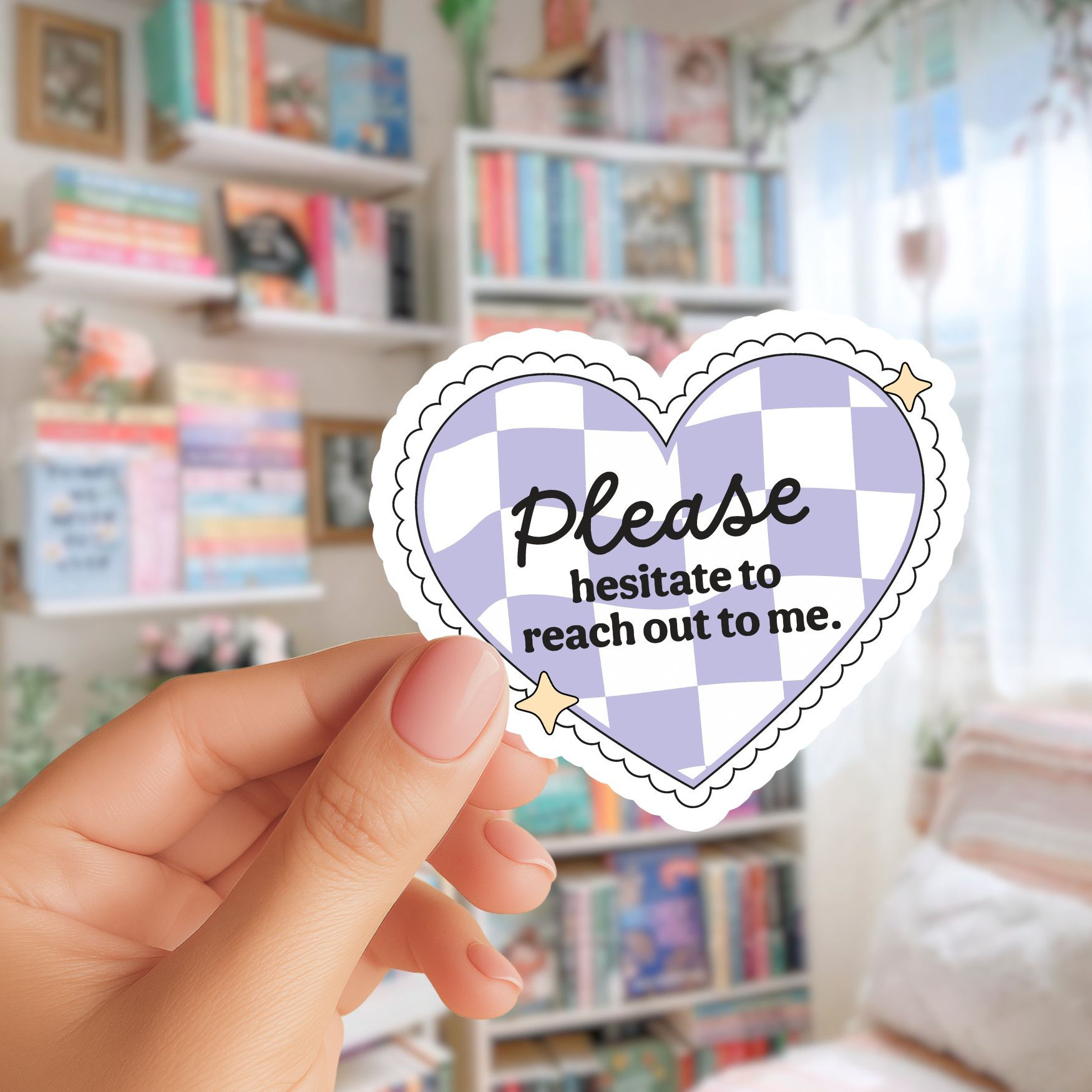 Please Hesitate Holographic Sticker
