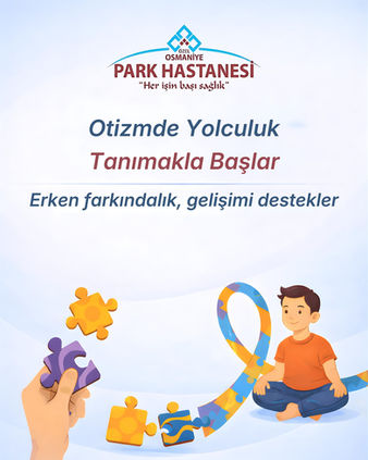 Otizm farkındalığını anlatan çocuk, aile ve doktor illüstrasyonu