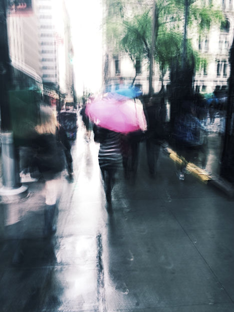 Pink umbrella,
