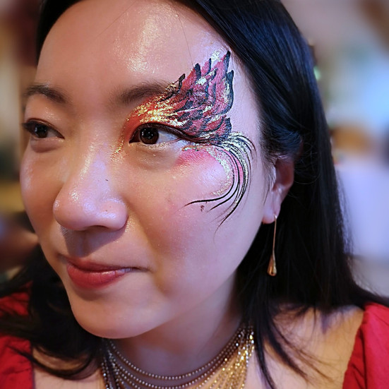 wedding glitter bar butterfly face painting
