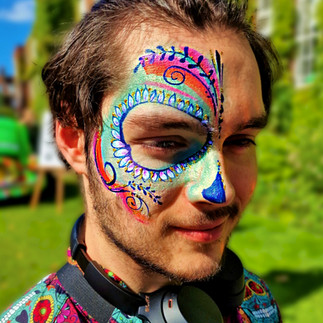 men's sugar skull face painting