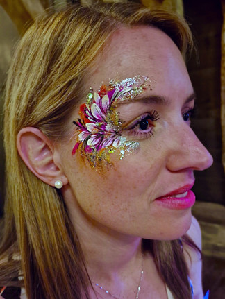 Floral Eye design adult face painting