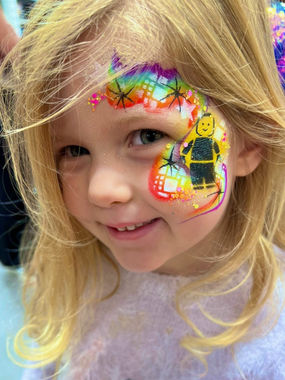 Lego-children's-corporate-event-lego-man-airbrush-face-painting