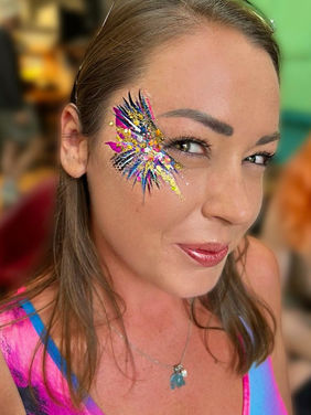     Festival glitter makeup by professional London face painter