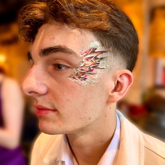 mens butterfly face painting