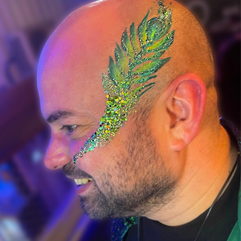 feather festival glitter makeup london