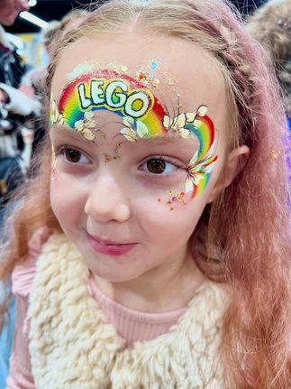 Lego Inspired Airbrush face Painting
