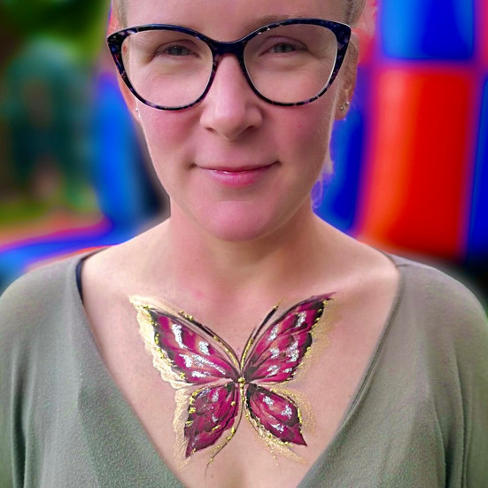 body butterfly face painting
