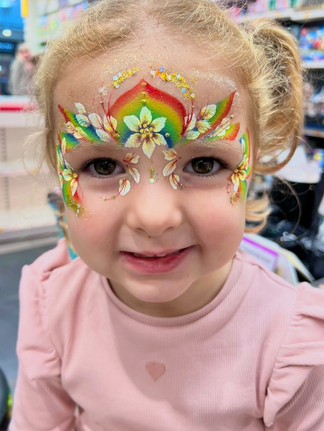 Children's Rainbow Airbrush Face Painting Lego  Bristol Cribbs