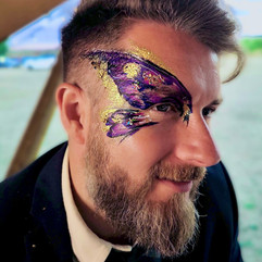 wedding mens butterfly face painting