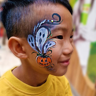 Pumpkin Halloween  Children'sface painting design