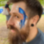 shark face paint birthday party
