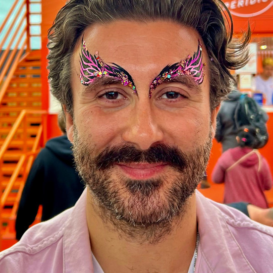 fun mens butterfly face painting