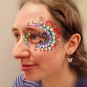 Decorative Halloween face painting for adults
