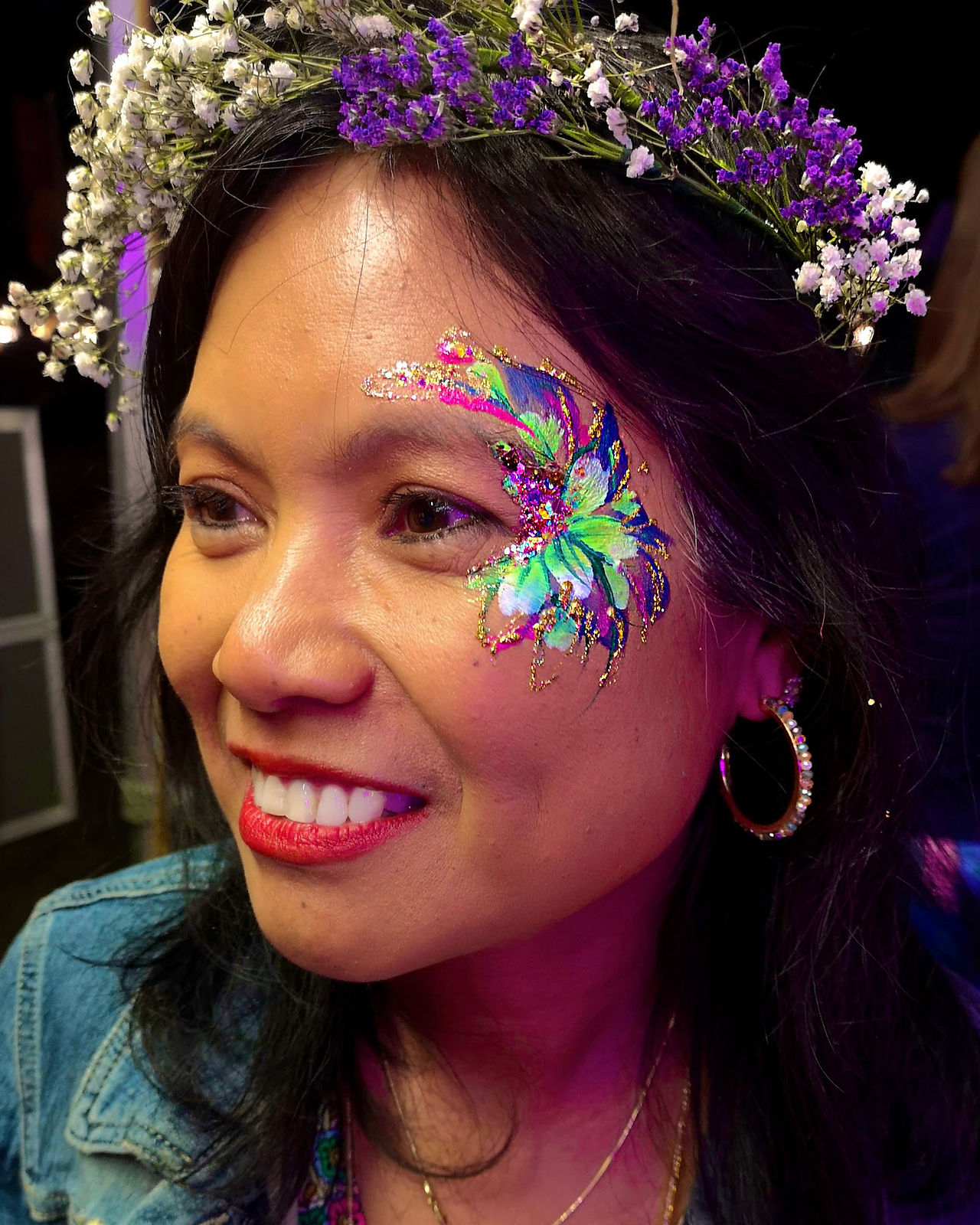 floral face painting for adults RHS chelsea