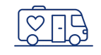 ICU bus with heart drawing