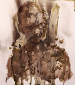 Ícaro 2____extrato de nogueira e cera de abelha sobre papel__ fabriano__21,5x19cm__2012