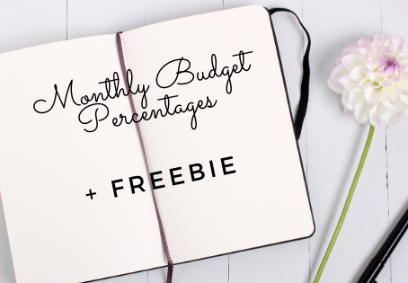 MONTHLY BUDGET PERCENTAGES + FREE PRINTABLE