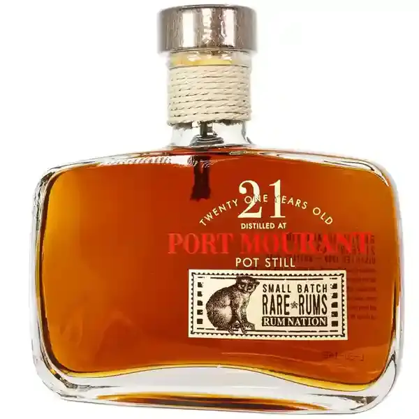 Eine Flasche Port Mourant Rare Rum 1999 - 2020 in der Frontalansicht.
