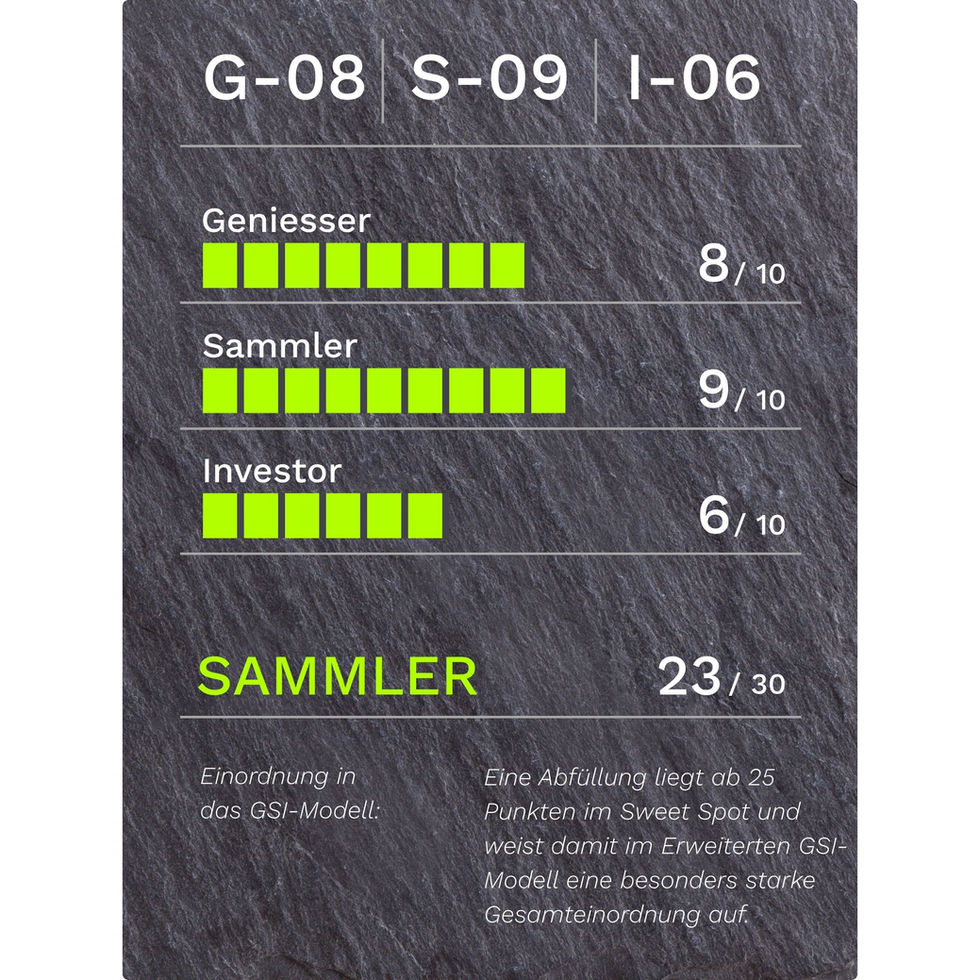 GSI-Modellgrafik Glen Elgin 1995-2013 17J .: G-08/S-09/I-06, 23/30 Punkte, Sammler.