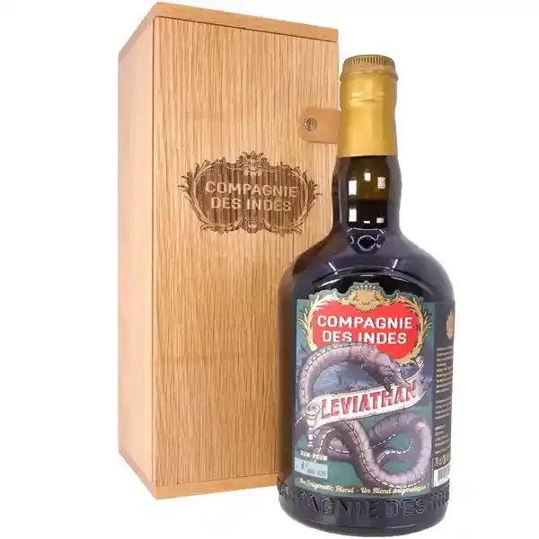 Eine Flasche Leviathan Blended Rum von Compagnie des Indes in der Frontalansicht.