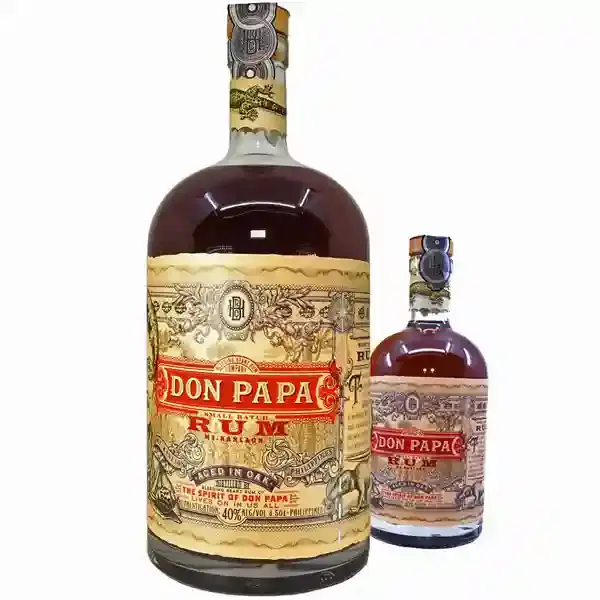 Eine Flasche vom Don Papa Rum in der Flaschengrösse Rehoboam in der Frontansicht.