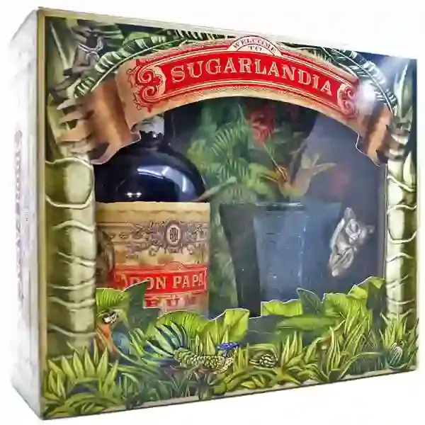 Eine Flasche vom Don Papa Rum mit 7 jähriger Reifung in der Geschenkverpackung.
