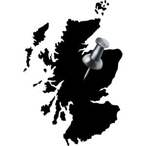 Standortkarte Schottland: Standort von Edradour Distillery in Highlands