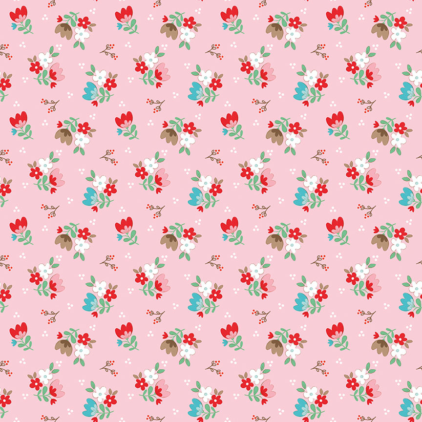 Whimsical Woodland Floral Pink C17642-Pink