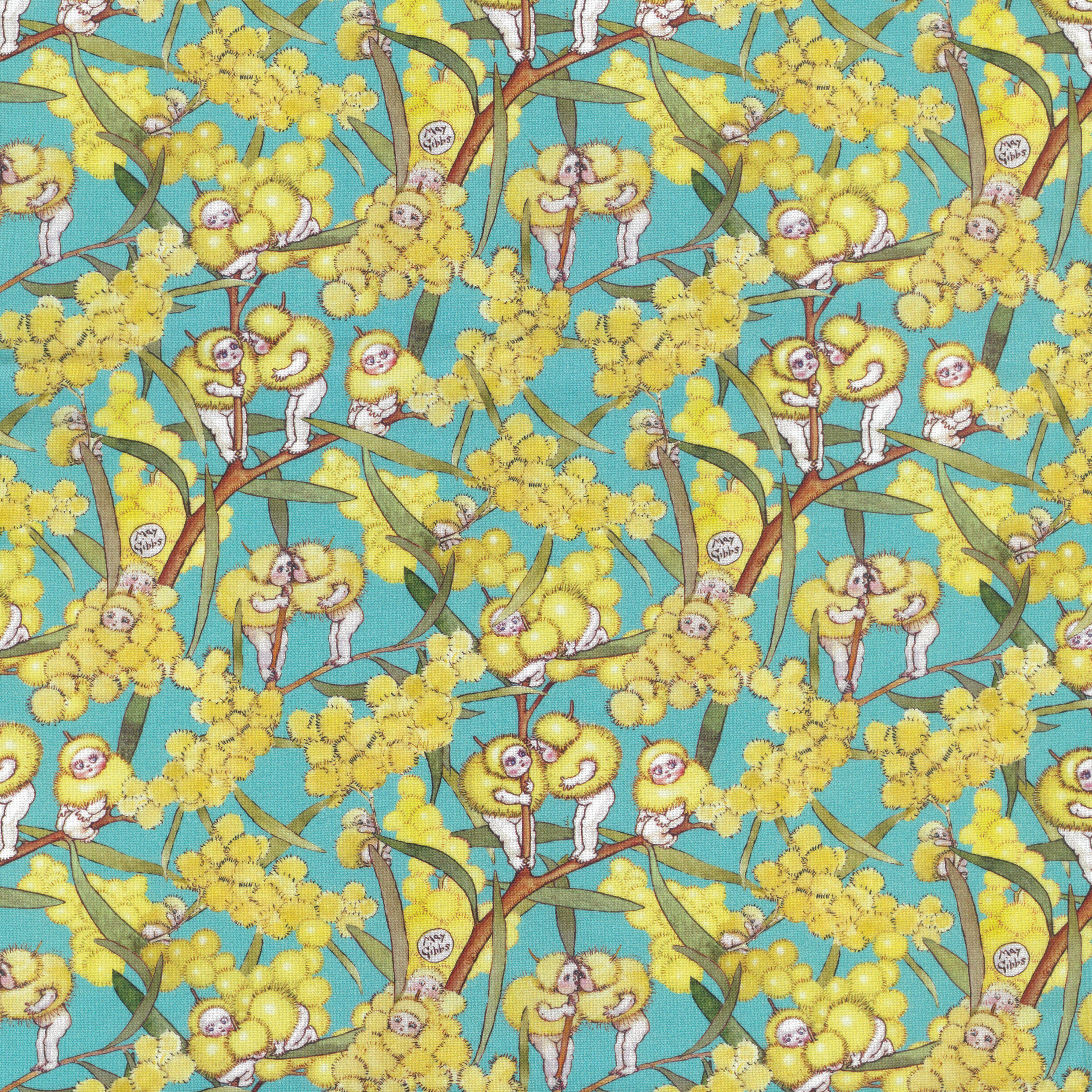 May Gibbs Blossom Babies Teal