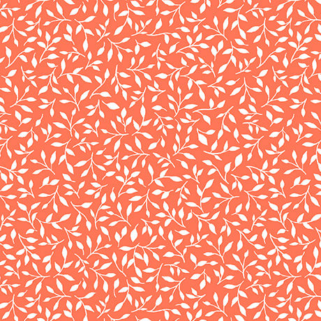 Saras Garden Leaf Sprig Orange 31884O