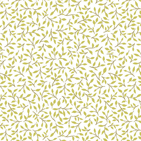 Saras Garden Leaf Sprig White 31884Z