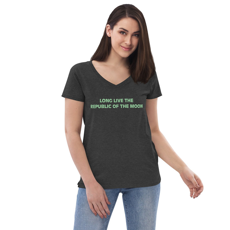Thumbnail: Women’s Recycled V-Neck T-Shirt - MOON