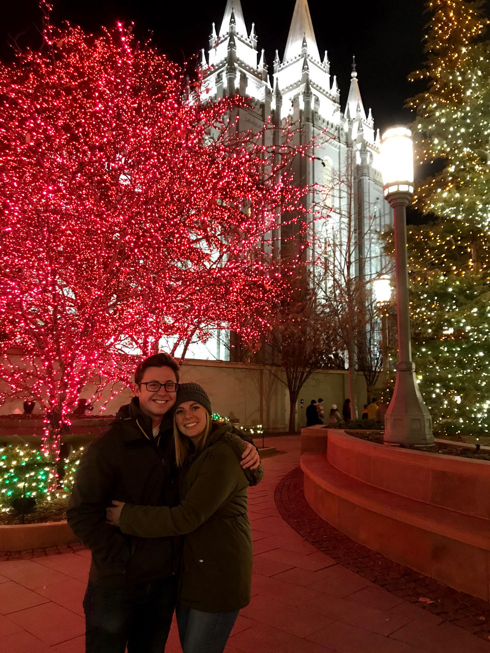 Temple Square lights at Christmas