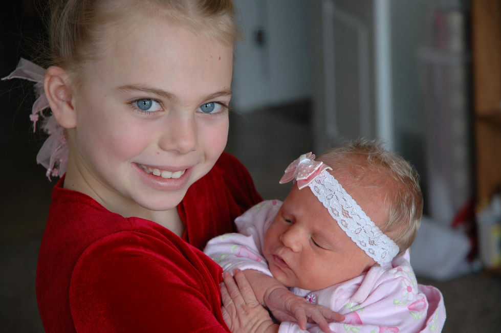 Anika with 2nd to youngest sister