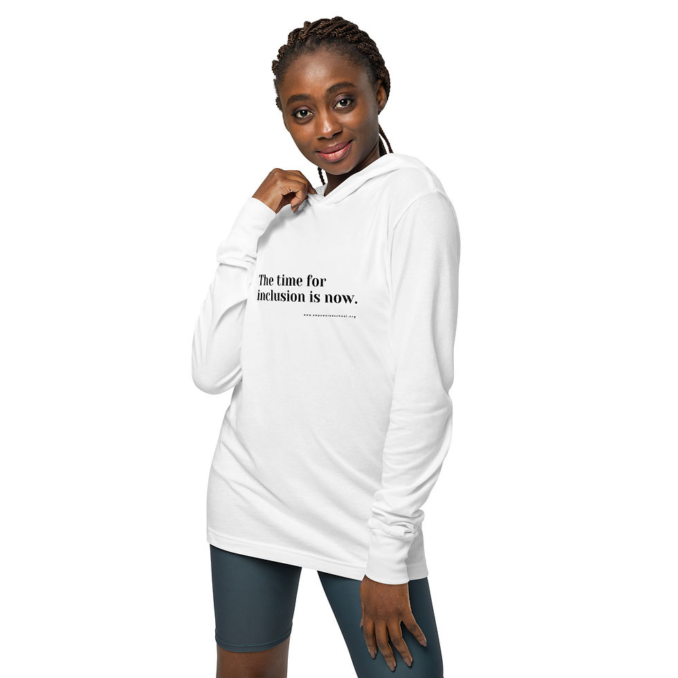 Thumbnail: Time for Inclusion - Unisex Hooded long-sleeve tee