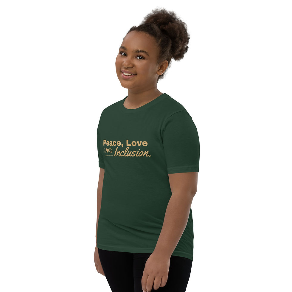 Thumbnail: Peace Love Inclusion - Youth Short Sleeve T-Shirt