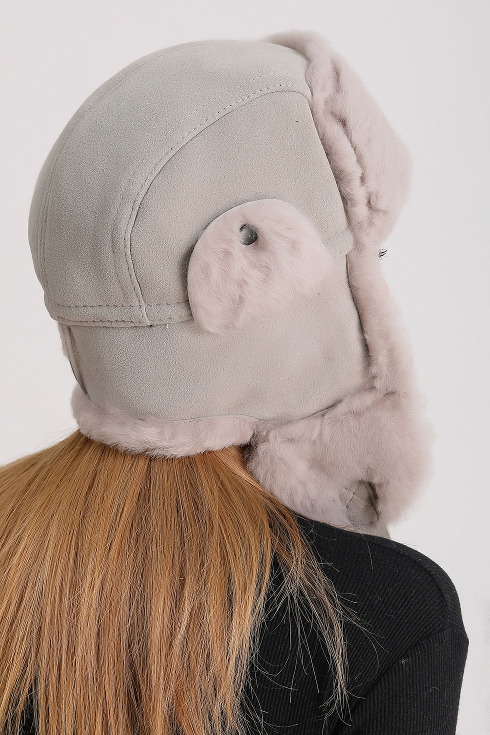 Küçük resim: %100 Koyun Kürkü Pilot Şapka